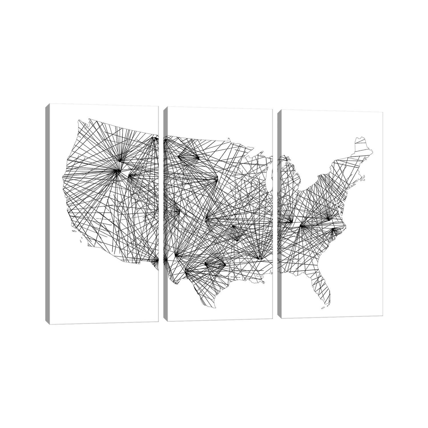 iCanvas "United Matrix" by Jennifer Goldberger 3Piece Canvas Wall Art